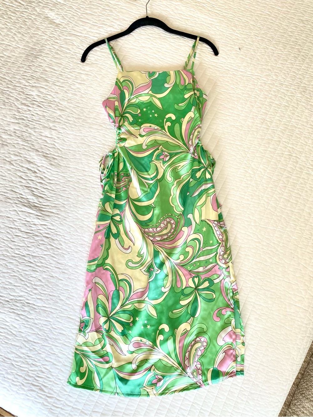 Christian Lacroix Green Paisley Cutout Dress NWT XS